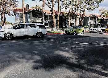 Car Accident on Private Property. Las Vegas, Nevada.