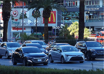 Robotaxi on the streets of Las Vegas, Nevada